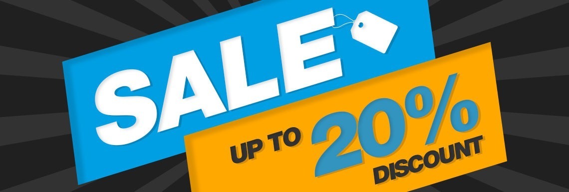 <div><strong>Aanbiedingen!</strong><br>Kortingen oplopend tot 20%&nbsp;</div>