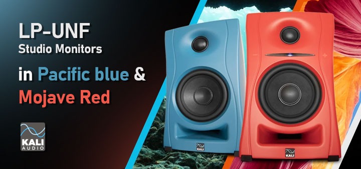 <div>Kali Audio<br><strong>LP-UNF Studio Montiors</strong><br>Now in Pacific Blue &amp; Mojave Red</div>