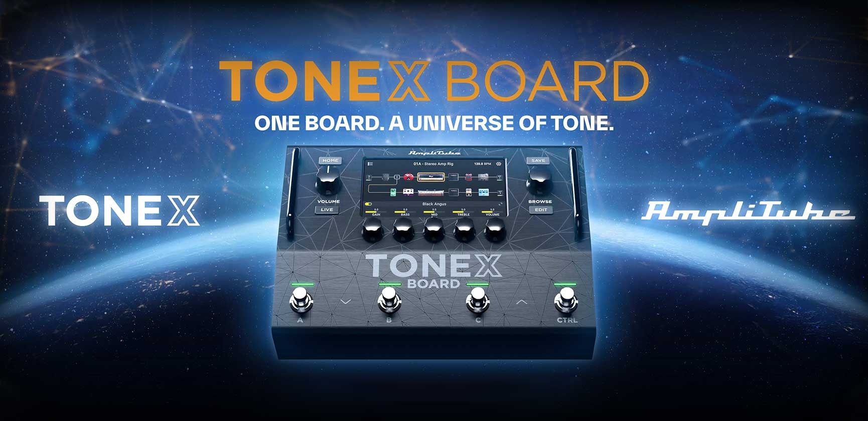 <div>IK Multimedia<br><strong>TONEX Board</strong><br>All-in-one guitar and bass processor</div>